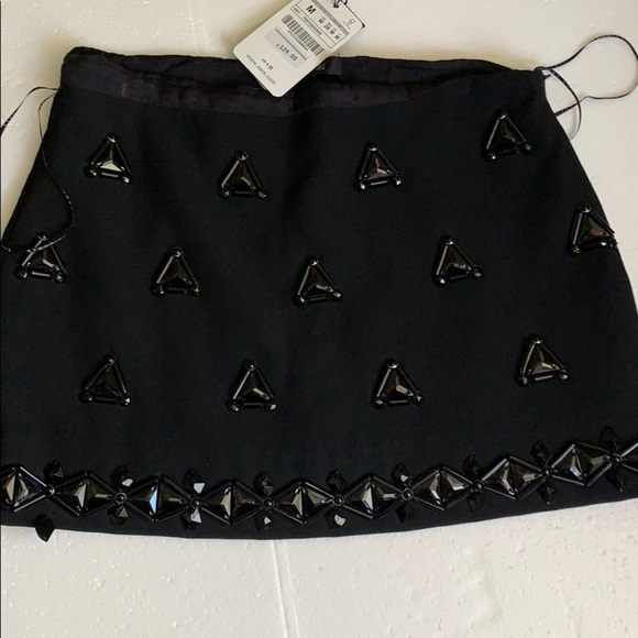 Zara women embellish miniskirt size medium goth whimsigoth - Picture 3 of 7